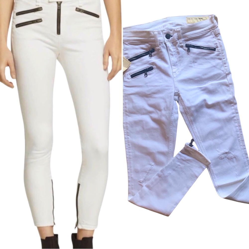 Rag & Bone BW Holes Jeans Women Color White Size 32